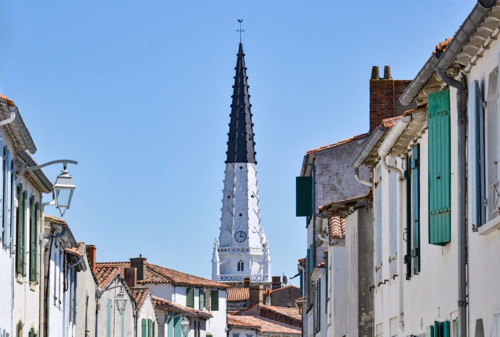 Roof of a church in the village of Ars en Ré