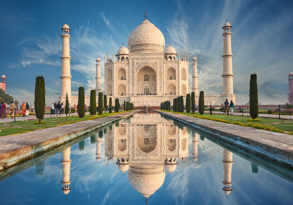 Taj Mahal India, Agra. 7 world wonders. Beautiful Tajmahal trave