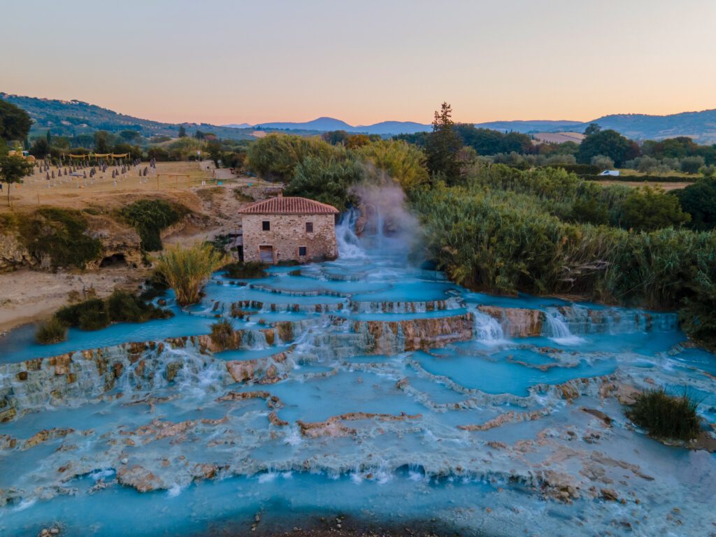 Les sources de Saturnia en Toscane