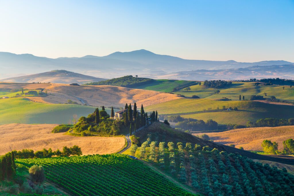 Paysage du Val d’Orcia en Toscane