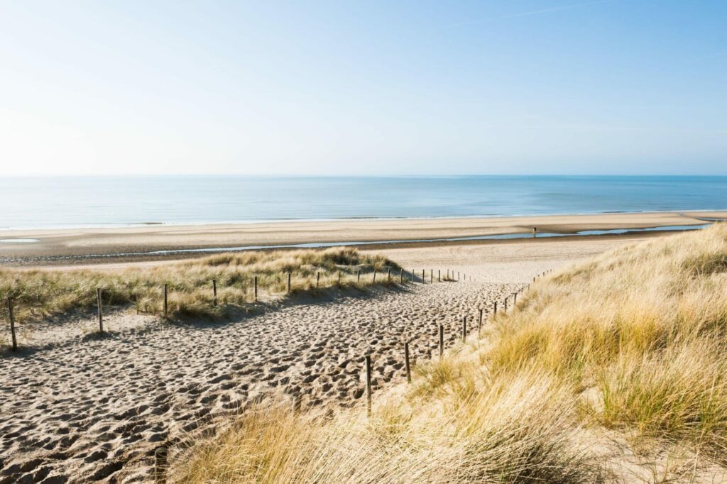 Plage à Noordwijk, paysage des Pays-Bas