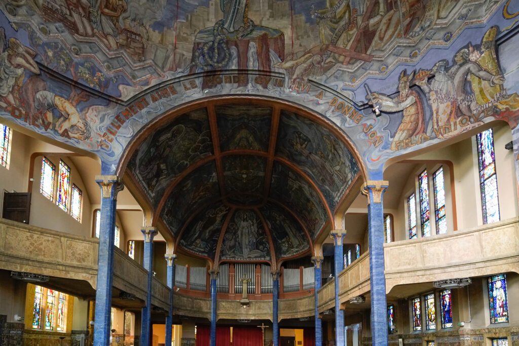 Church interior Saint-Blaise Notre-dame-des-Malades in Vichy city France