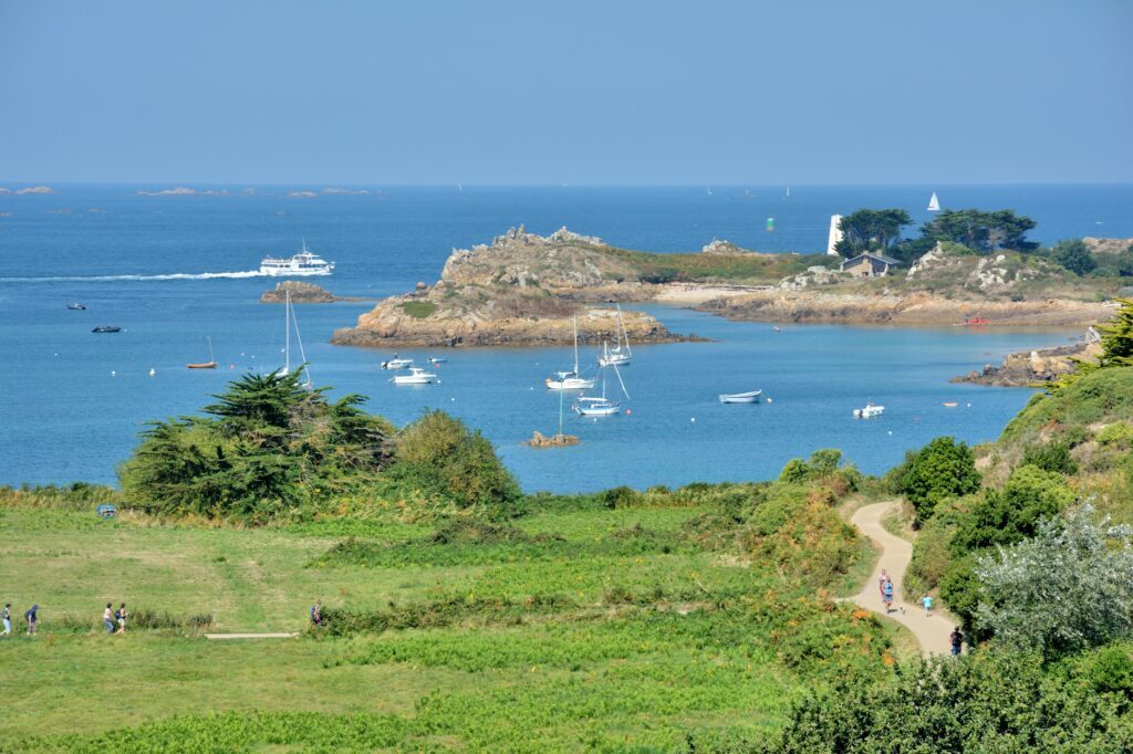 Paysage de l'île Bréhat en Bretagne