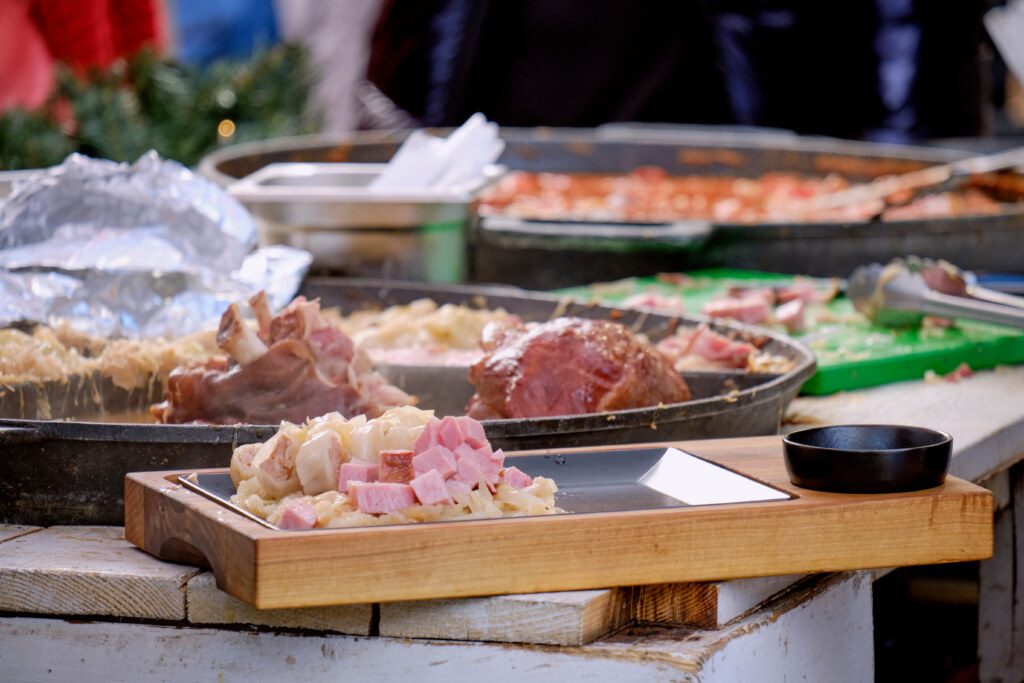 Choucroute traditionnelle croate sur la marché de Noël