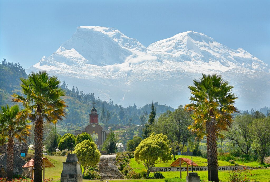 Yungay  in north  Peru destroyed by debris avalanche from  Nevado Huascarán