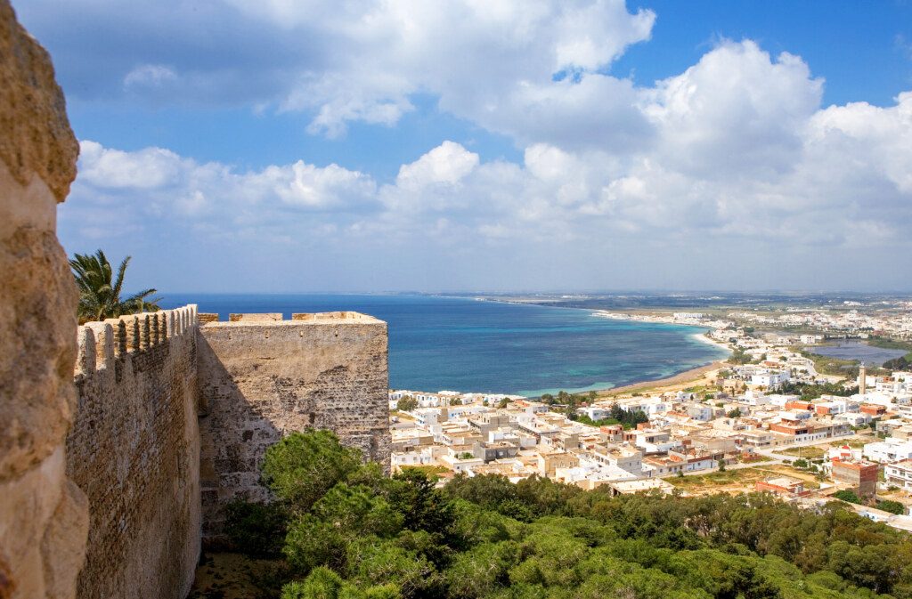 Tunisia, Kelibia, view on the sea from the fortress of the XII century