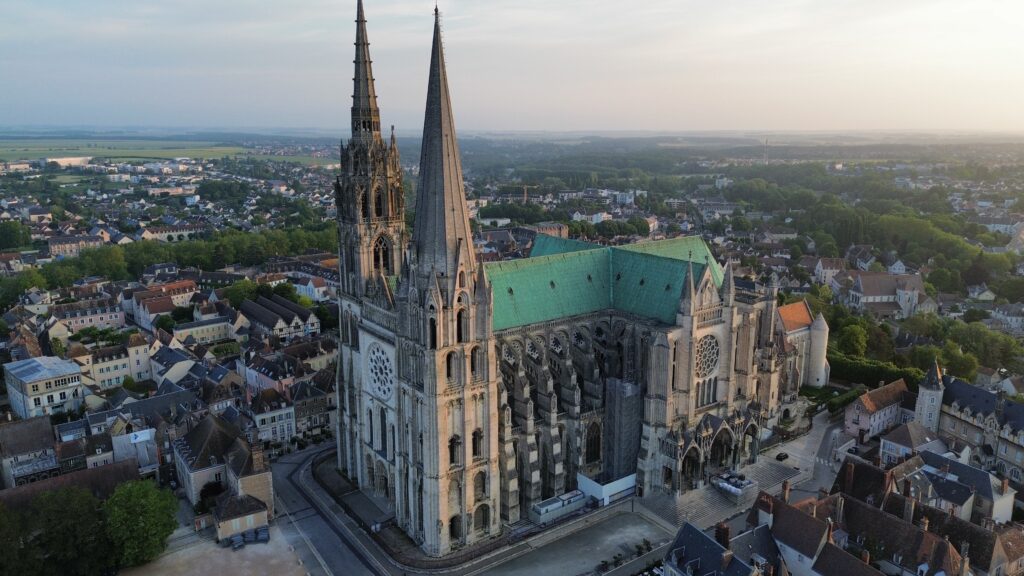 Drone photo Cathédrale Notre-Dame de Chartres France