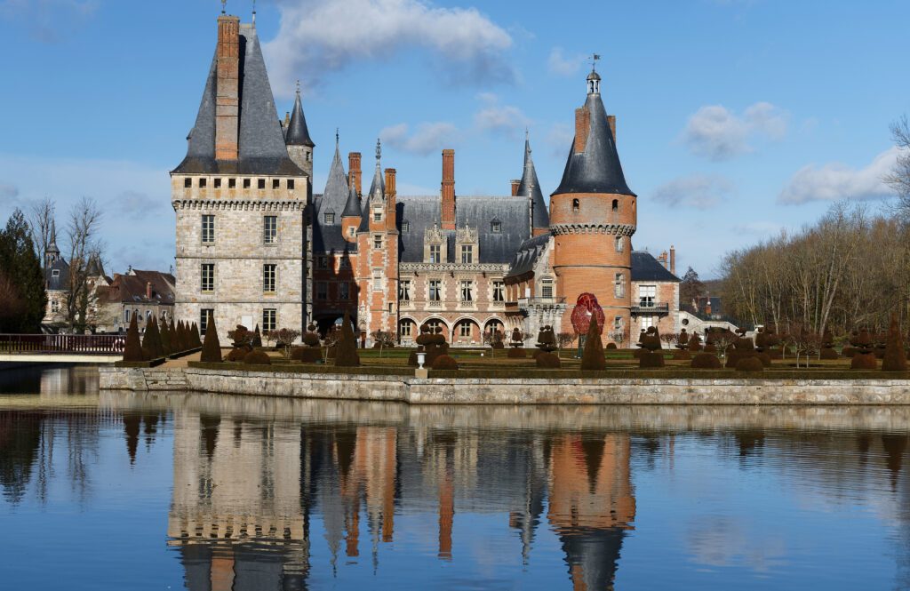 France, the picturesque castle of Maintenon in Eure and Loir region.