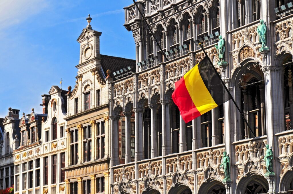 Musée de la ville de Bruxelles et le drapeau belge