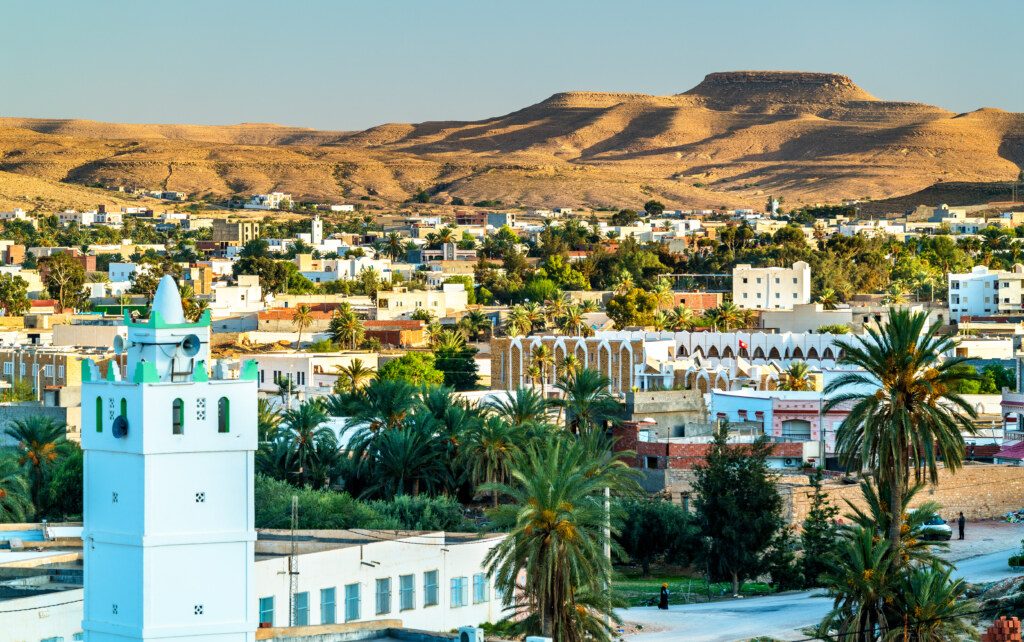 Panorama of Tataouine, a city in southern Tunisia