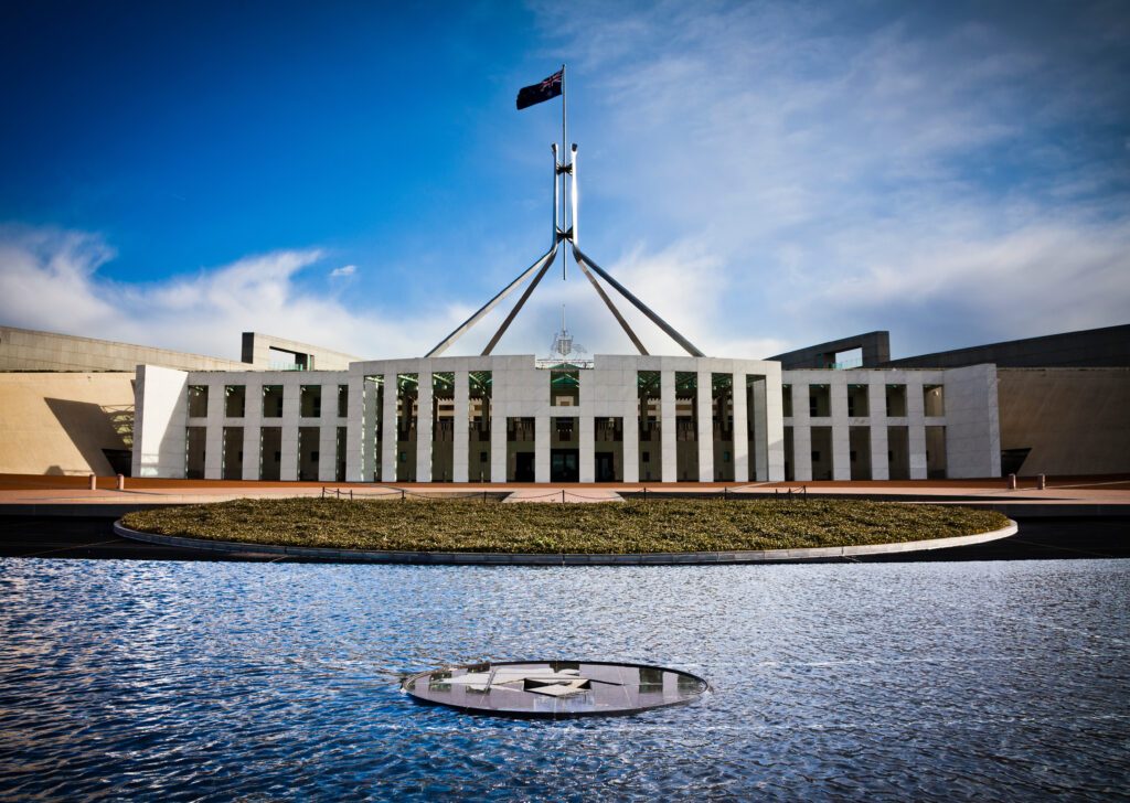 Parlement australien et son drapeau