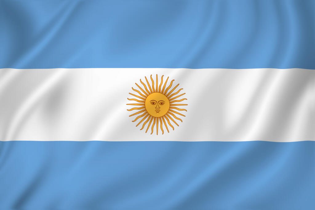 Drapeau Argentine tissu flottant