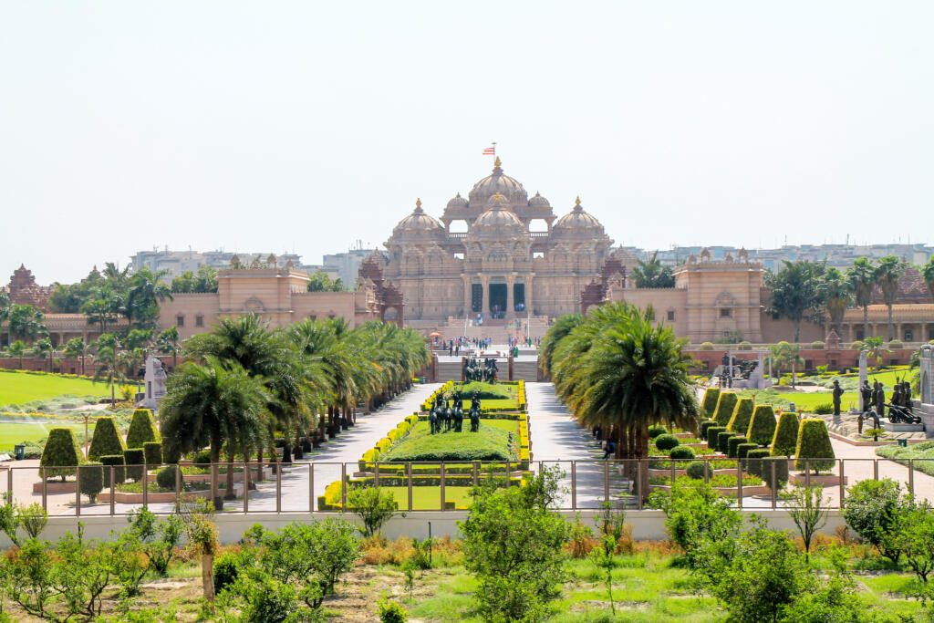 Outside view of Akshardham Palace, Delhi