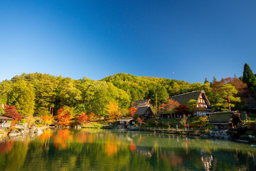 Un village dans les Alpes japonaises