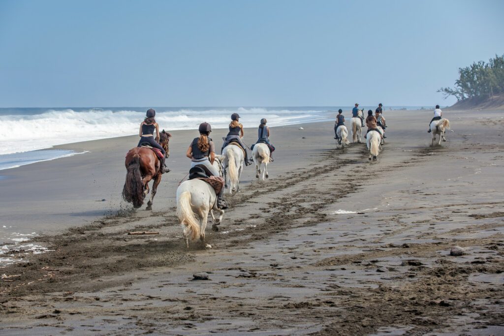 chevauchée sur la plage