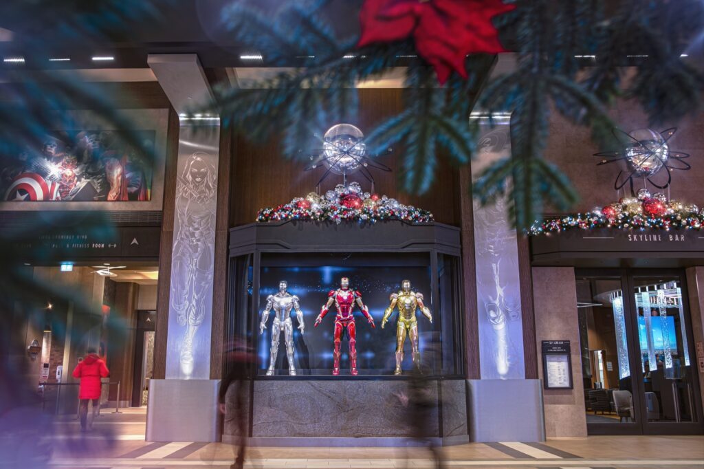 L'Hotel New York The Art of Marvel décoré pour Noël