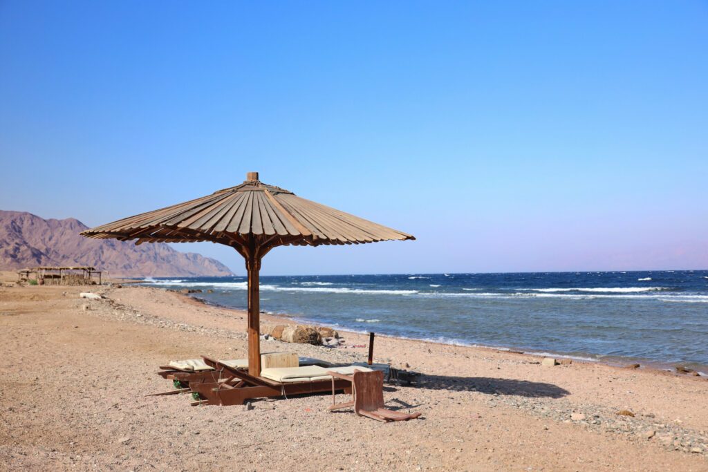beach and seascape Dahab, Egypt, sea vacations