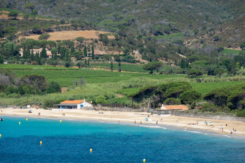 La Plage de la Briande à la Croix-Valmer, sur la Côte d'Azur, en France, en Europe