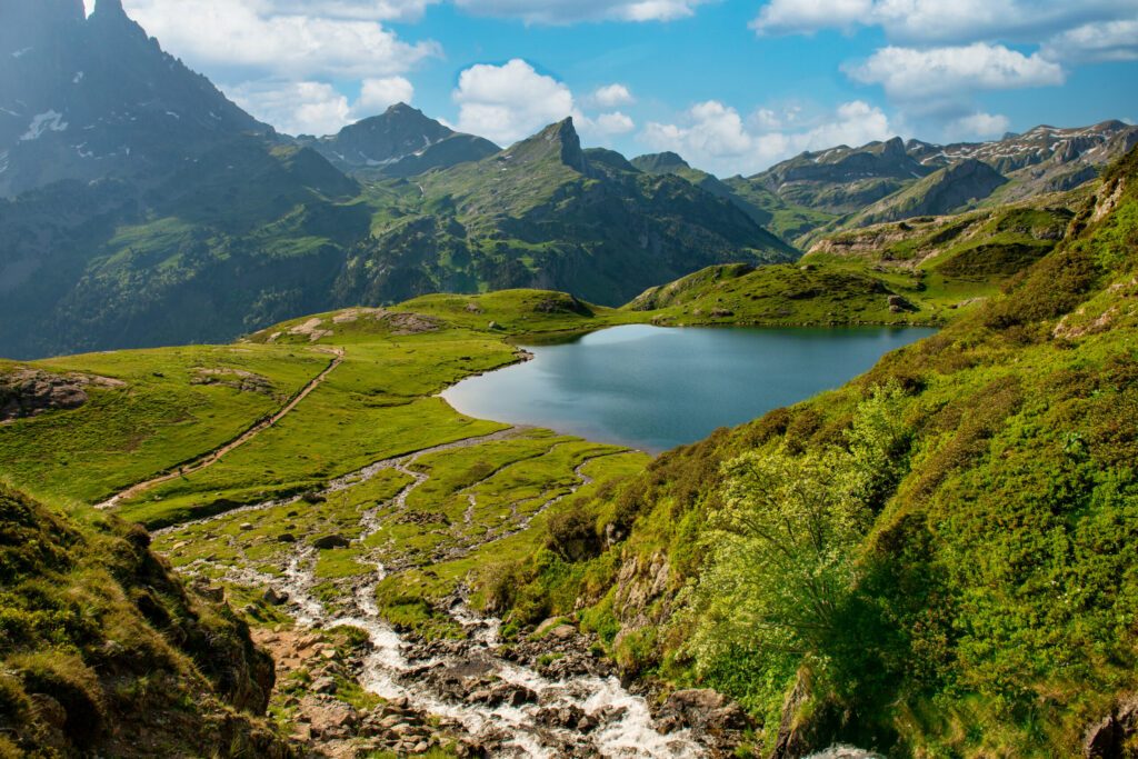 Lake Ayous in the Pyrenees in France.