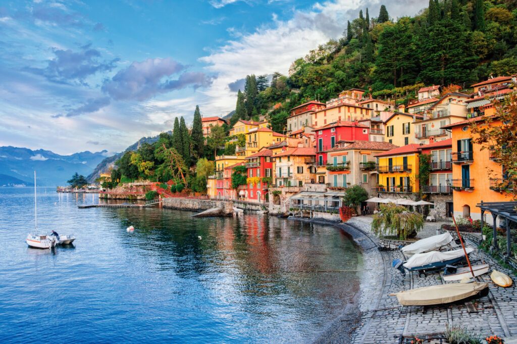 Town of Menaggio on lake Como, Milan, Italy