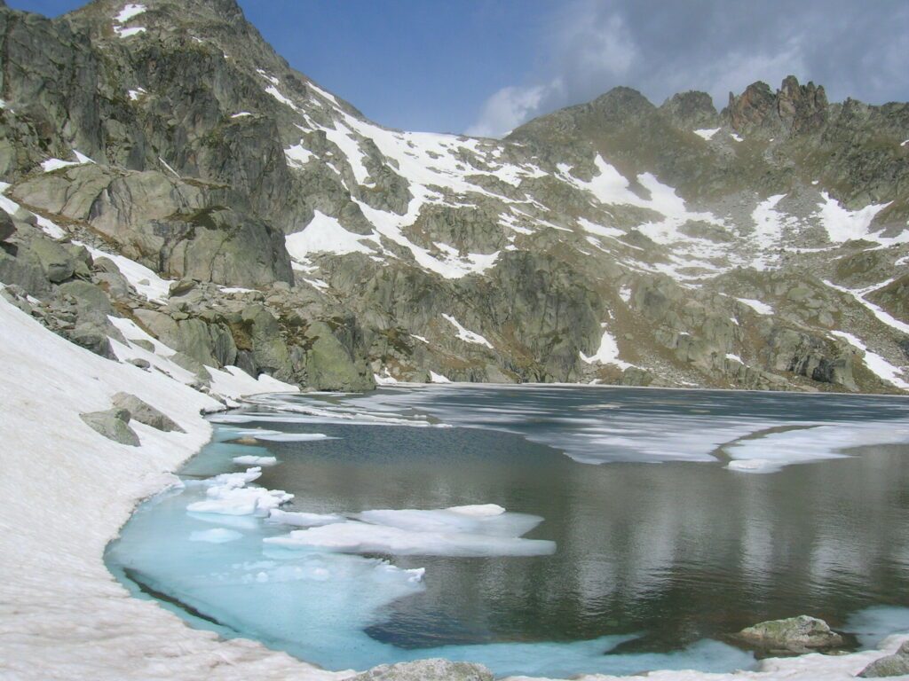 Lac du Pourtet et fonte des neiges