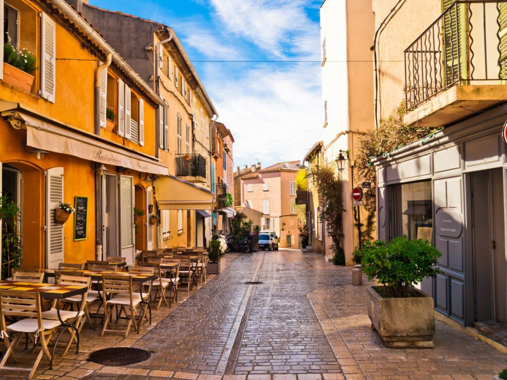 Streets of Saint-Tropez, French Riviera, Côte d'Azur, France
