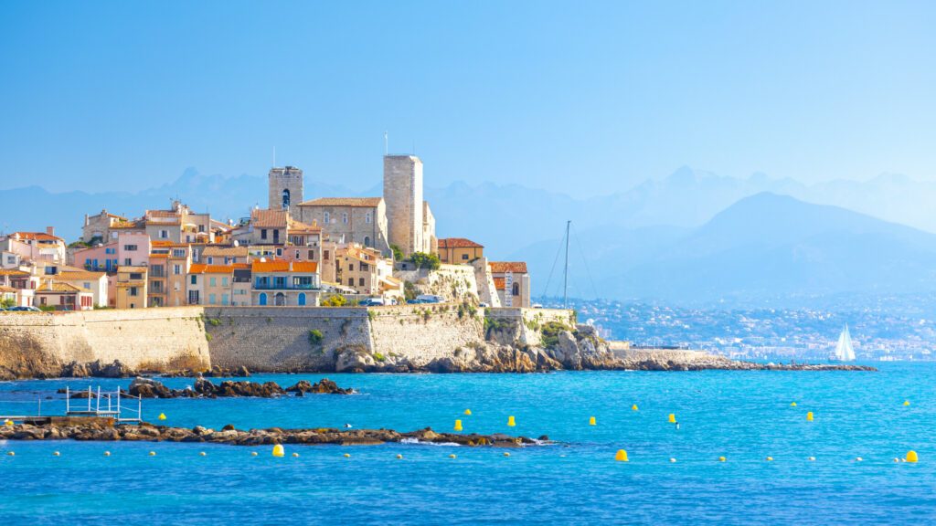 Historic center of Antibes, French Riviera, Provence, France.