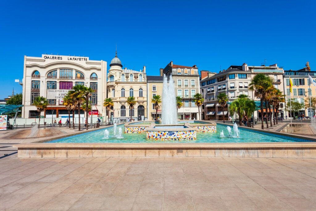 Georges Clemenceau square in Pau