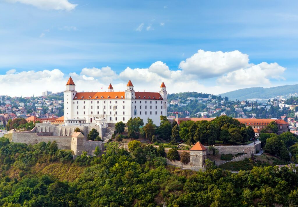 view of the castle of bratislava slovakia