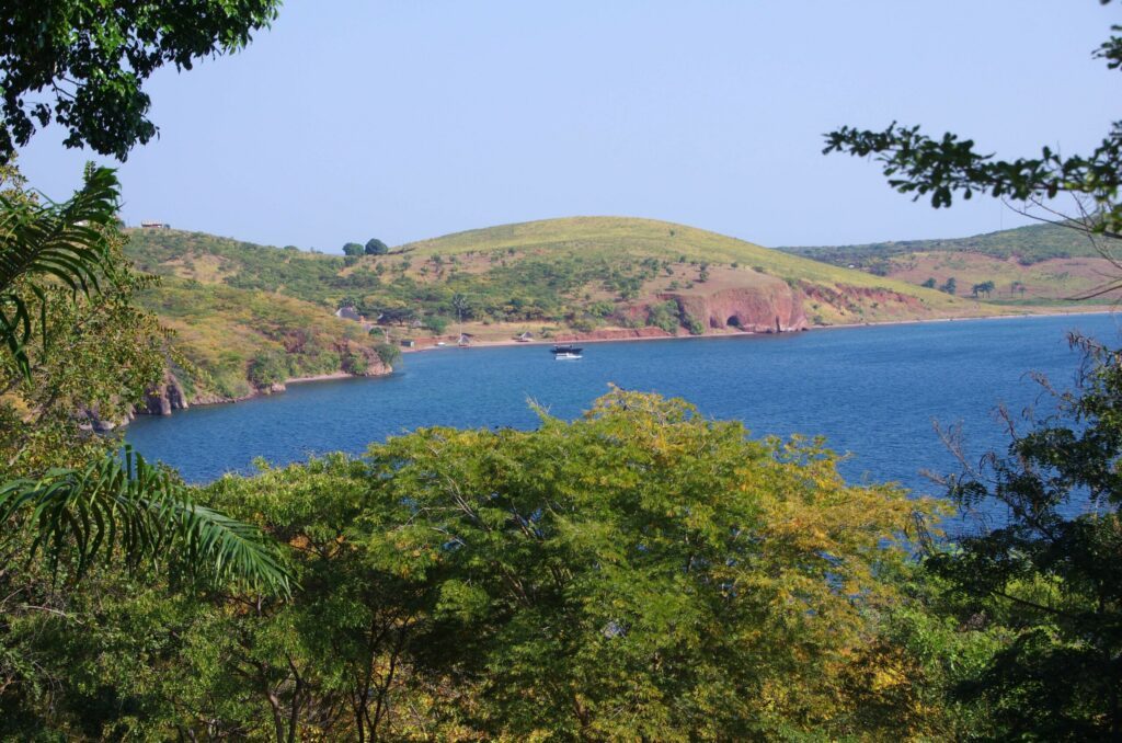 Landscape on lake Tanganyika in Tanzania