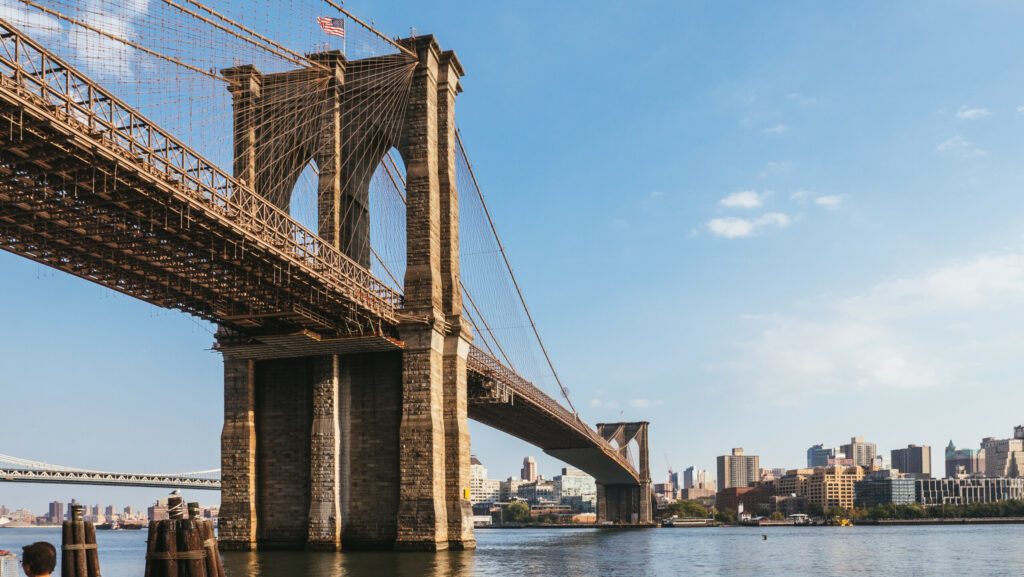 New York, USA / Brooklyn Bridge at Dusk