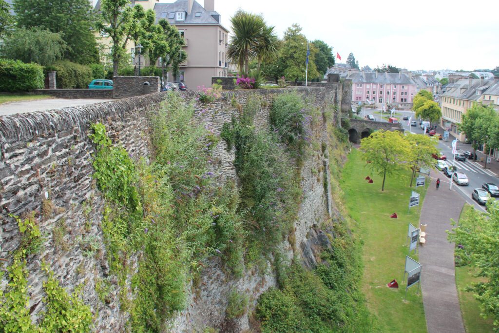 ramparts in saint-lô in normandy (france)
