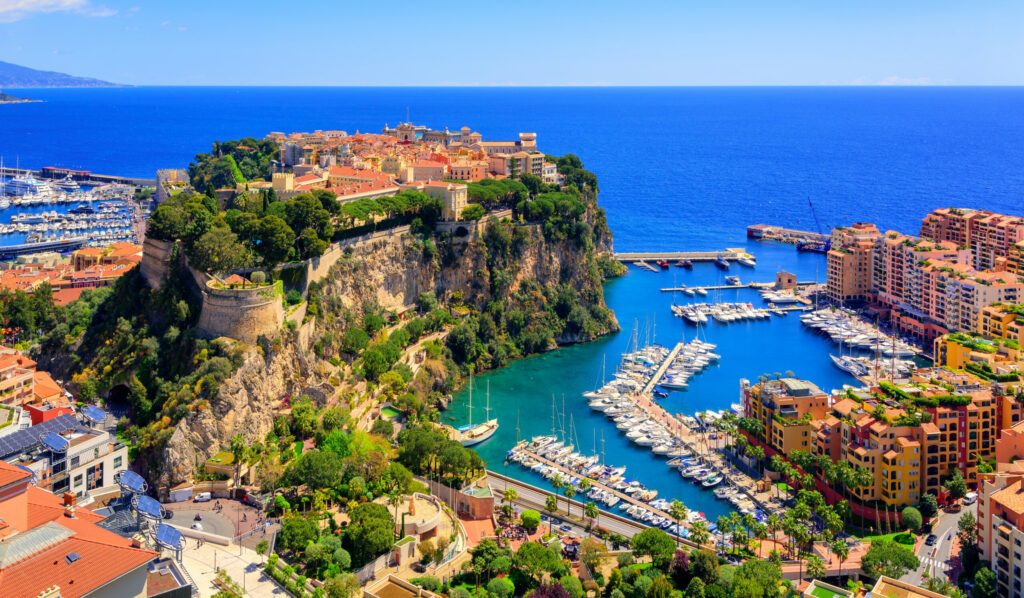 Prince Palace and old town of Monaco, France