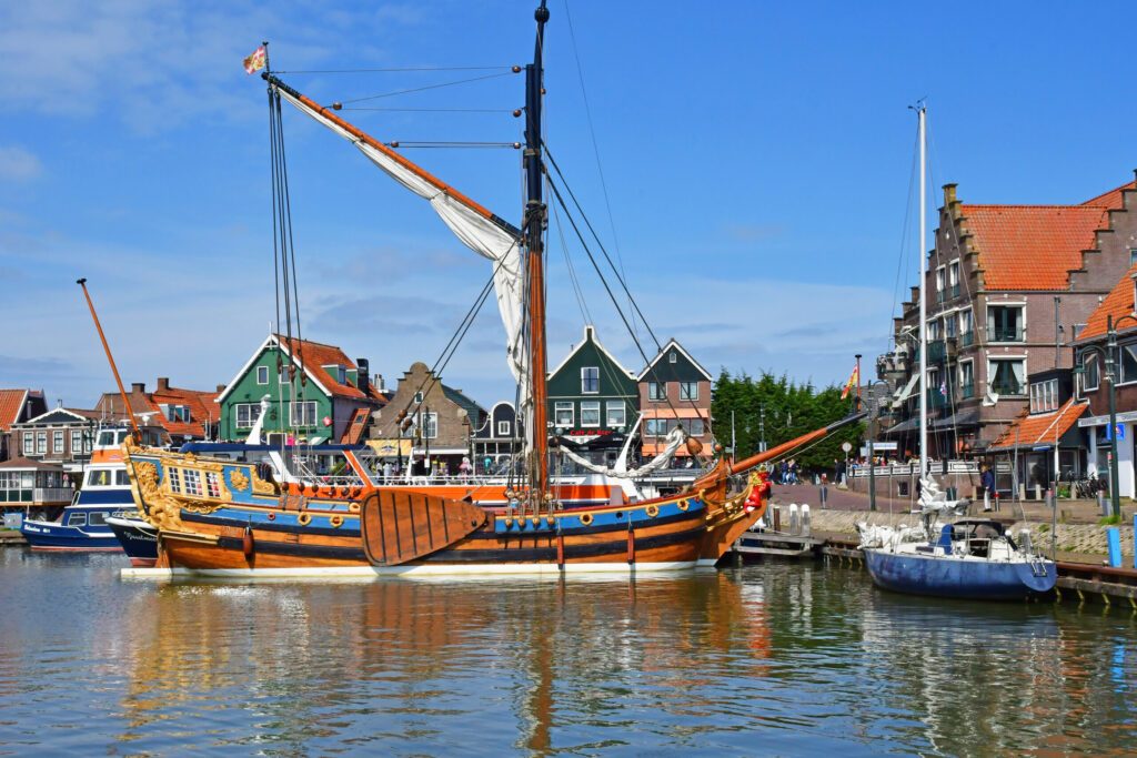 Edam Volendam, Netherlands - may 22 2022 : touristy city centre