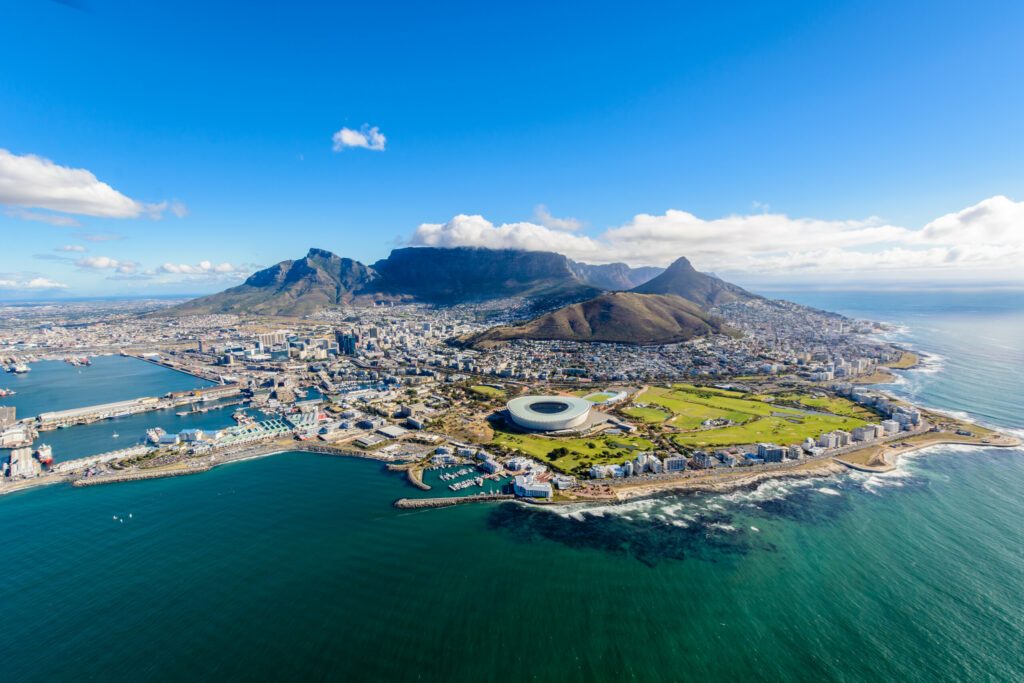 Aerial photo of Cape Town