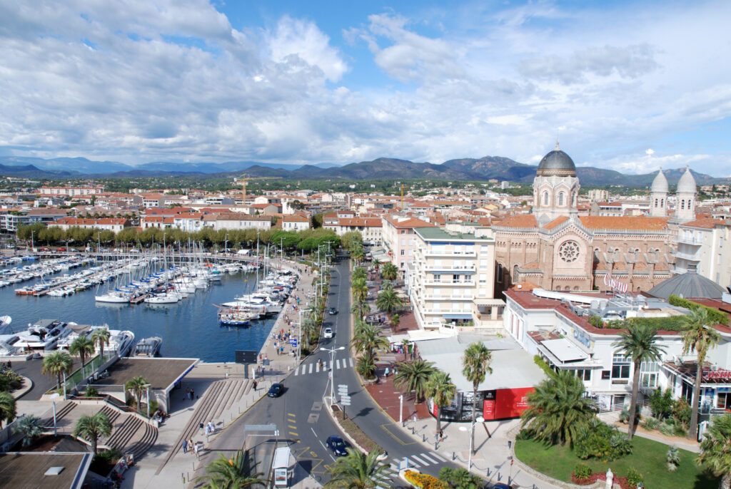 Vues aériennes depuis la grande roue du port de Saint-Raphaël