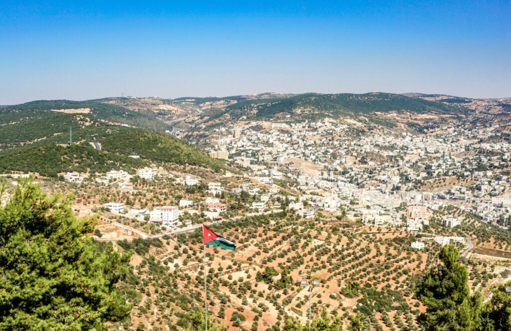 Vue depuis le château d’Aljlun