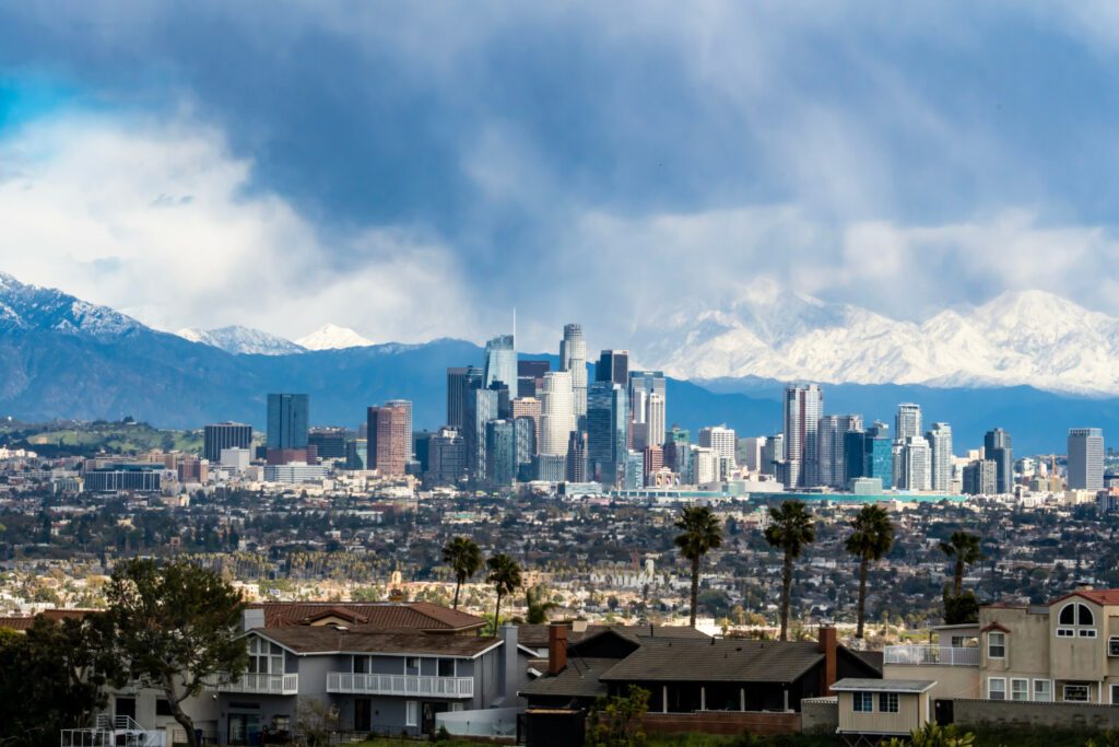 vue panoramique sur Downtown Los Angeles et sa skyline