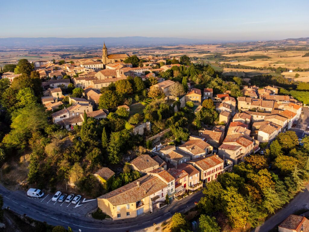 Fanjeaux, headquarters of Simon de Montfort,, Aude department, Occitania, French Republic, Europe