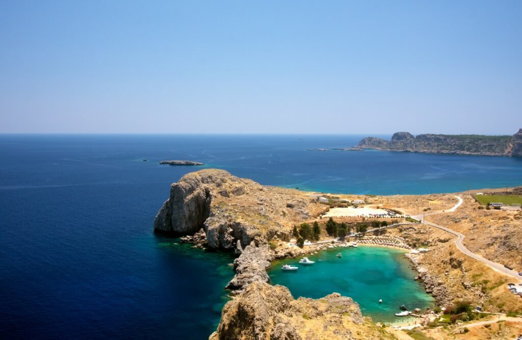 Baie Saint-Paul, Lindos, Grèce.