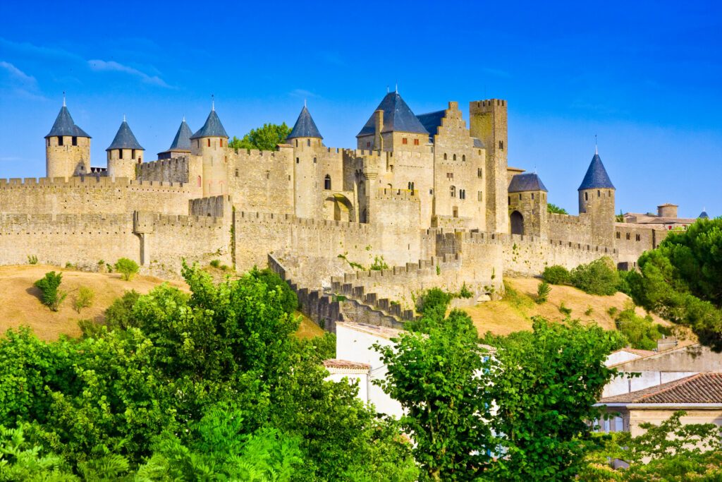 Panoramic view at the Old City of Carcassonne - France