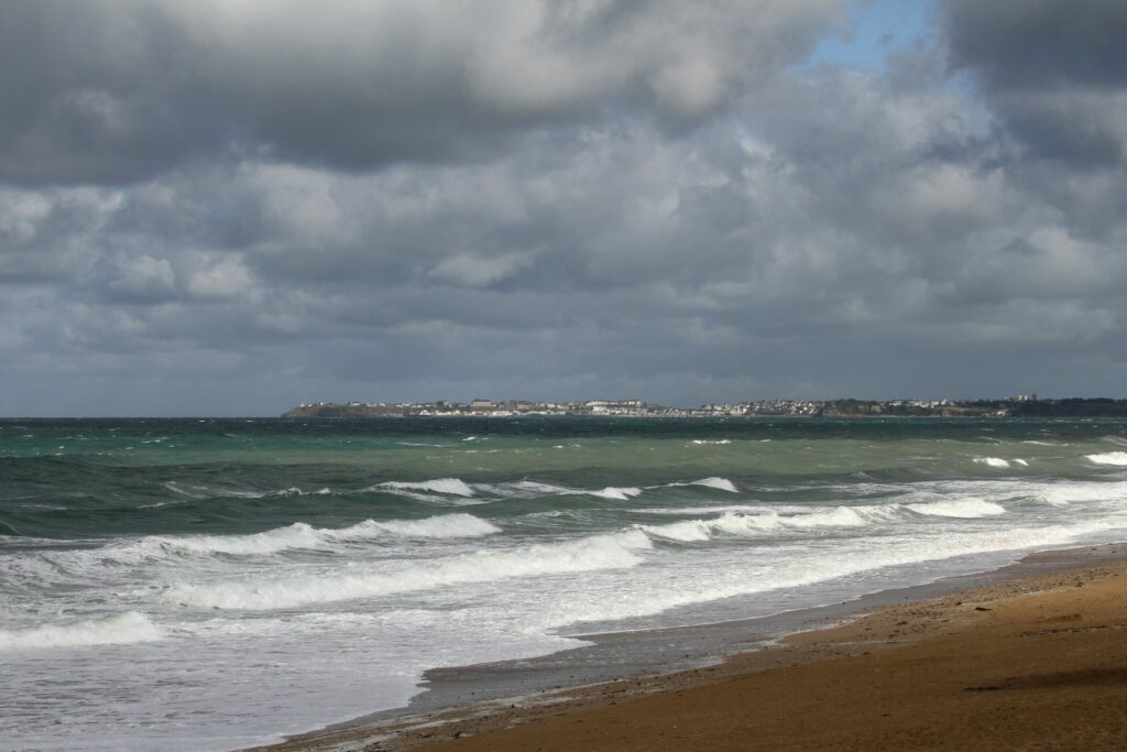 la plage de Saint pair sur mer en Normandie