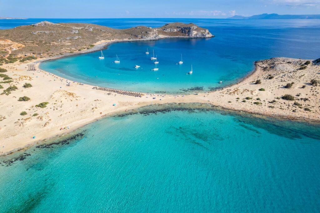 La plage de Simos, une plage paradisiaque en Grèce sur la petite île d’Élafonissos