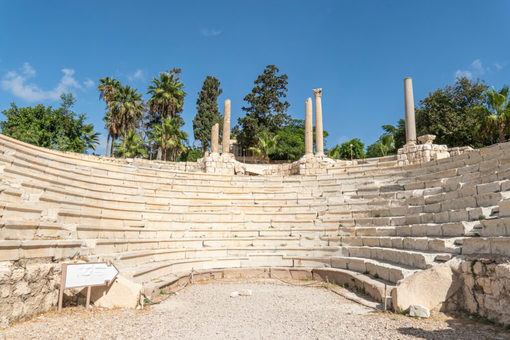 Roman Amphitheatre is one of the most popular monuments in Alexandria, Egypt.