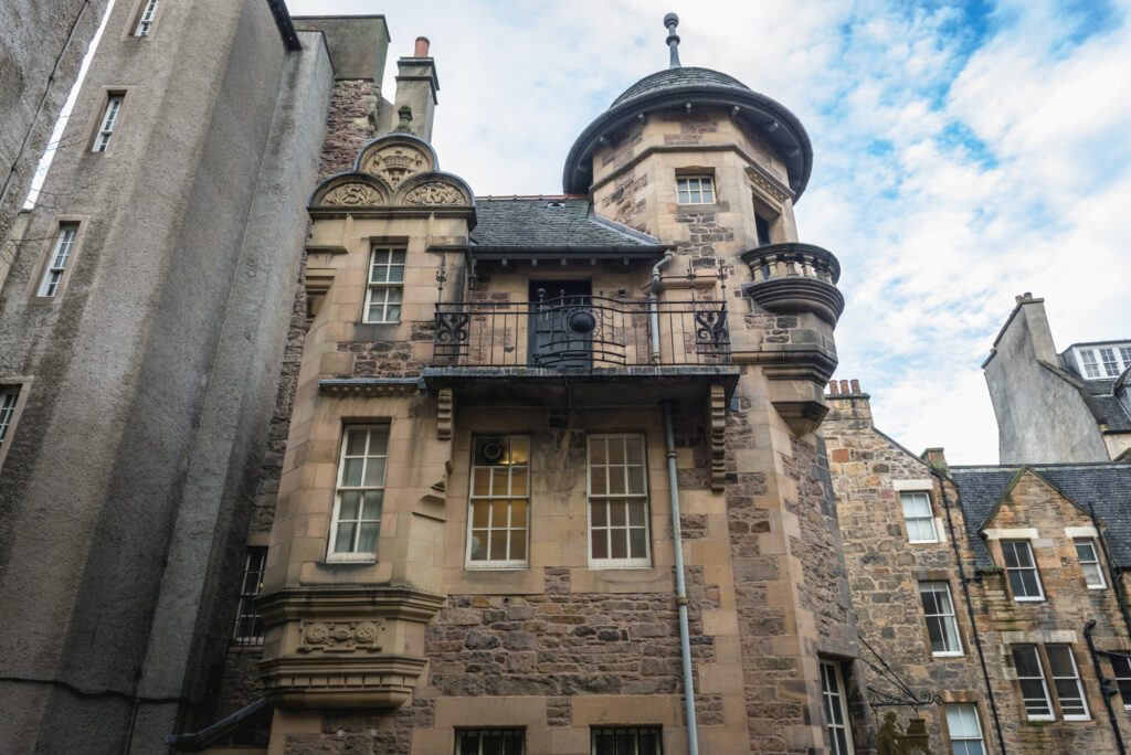 Building of Writers Museum in the Old Town of Edinburgh city, Scotland, UK
