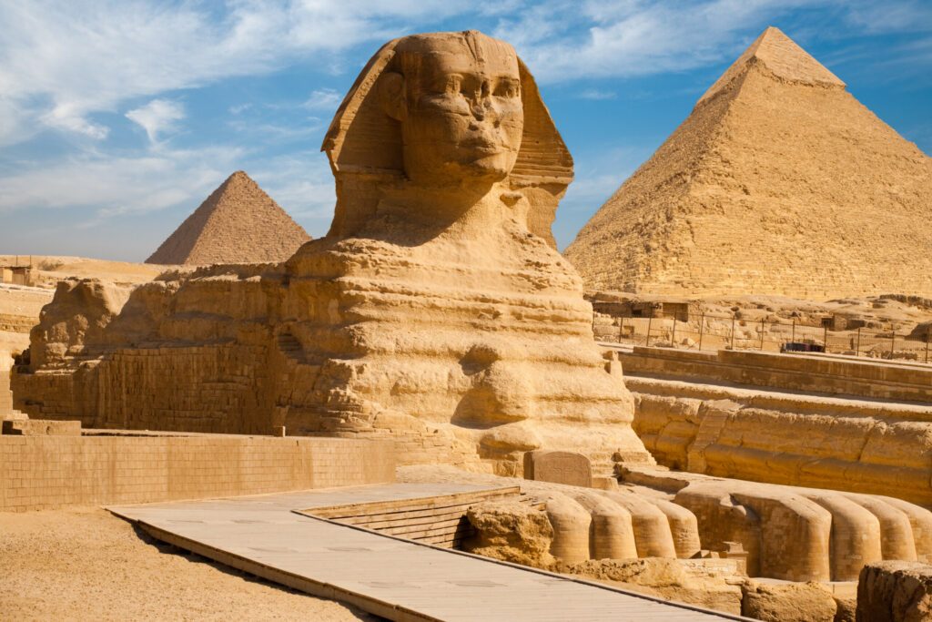Le Sphynx de Gizeh dans les photos d'Egypte