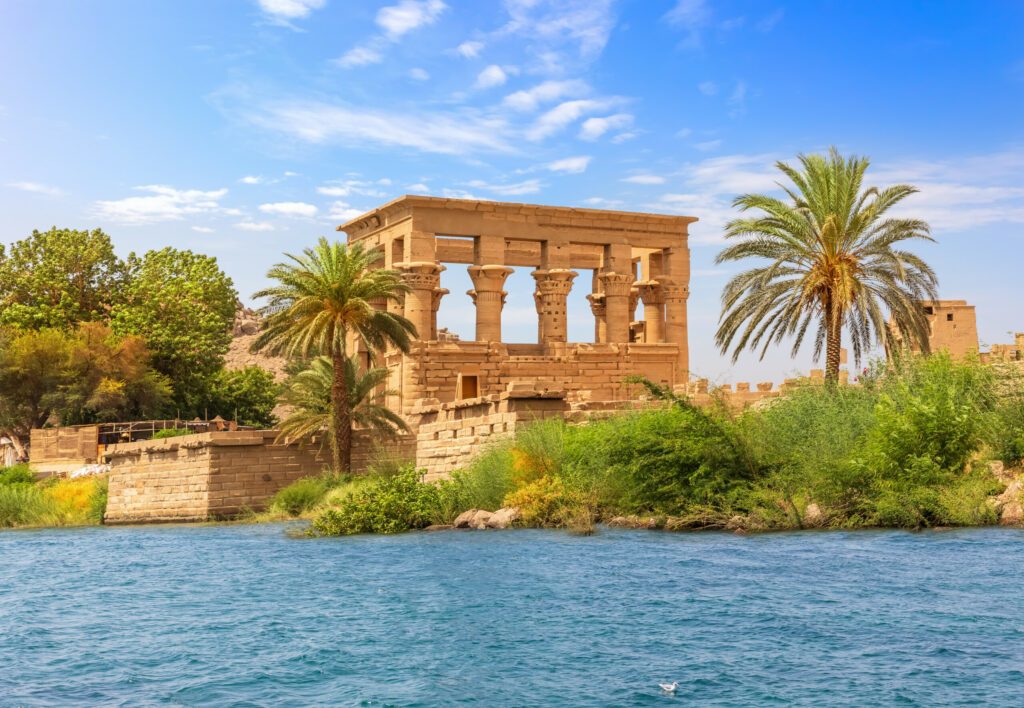 Trajan's Kiosk from Philae, Agilika island near Aswan, Egypt