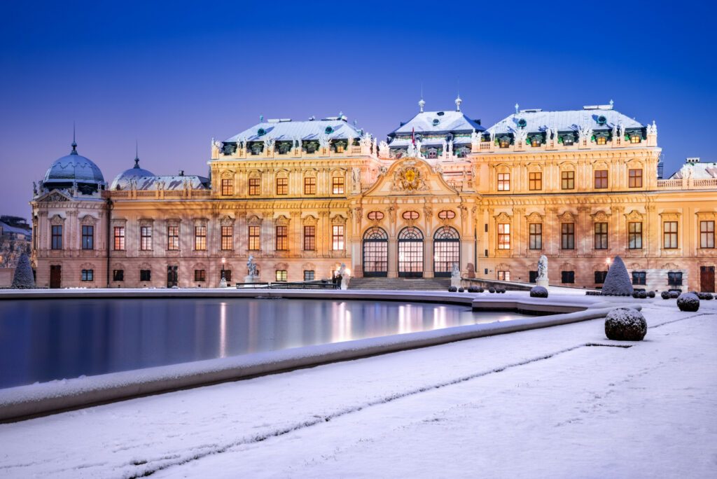 Vienna, Austria - Belvedere winter night