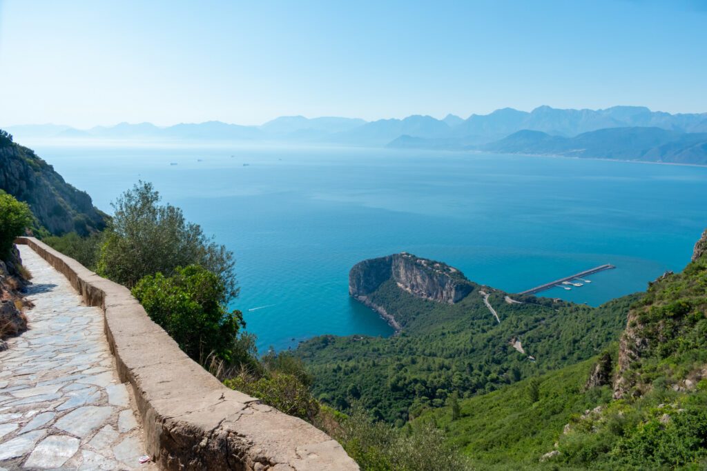 Scenic view from Yemma Gouraya National Park in Bejaia, Algeria