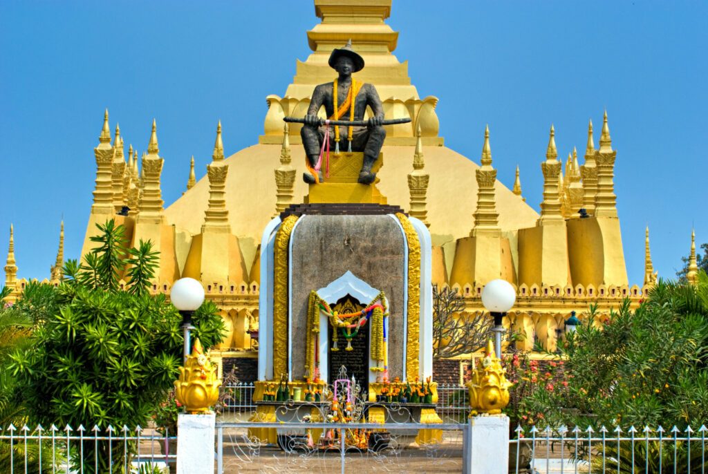 The sacred Wat Pha That Luang, Vientiaine,Laos.